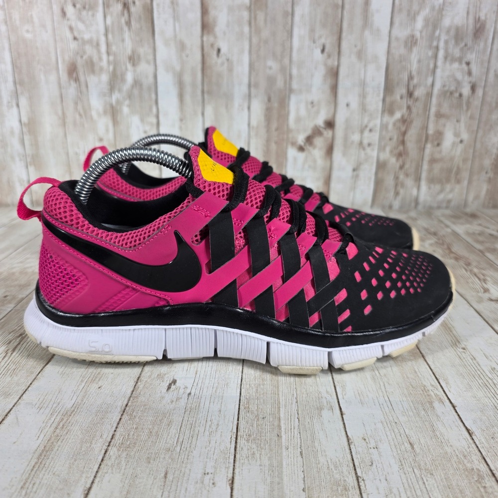 Nike Free 5.0 Livestrong Running Shoes Athletic‎ Training Pink Black 8